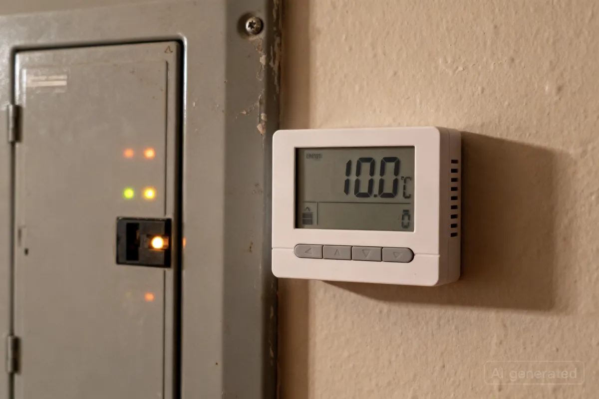 Cuadro eléctrico con monitor de consumo instalado